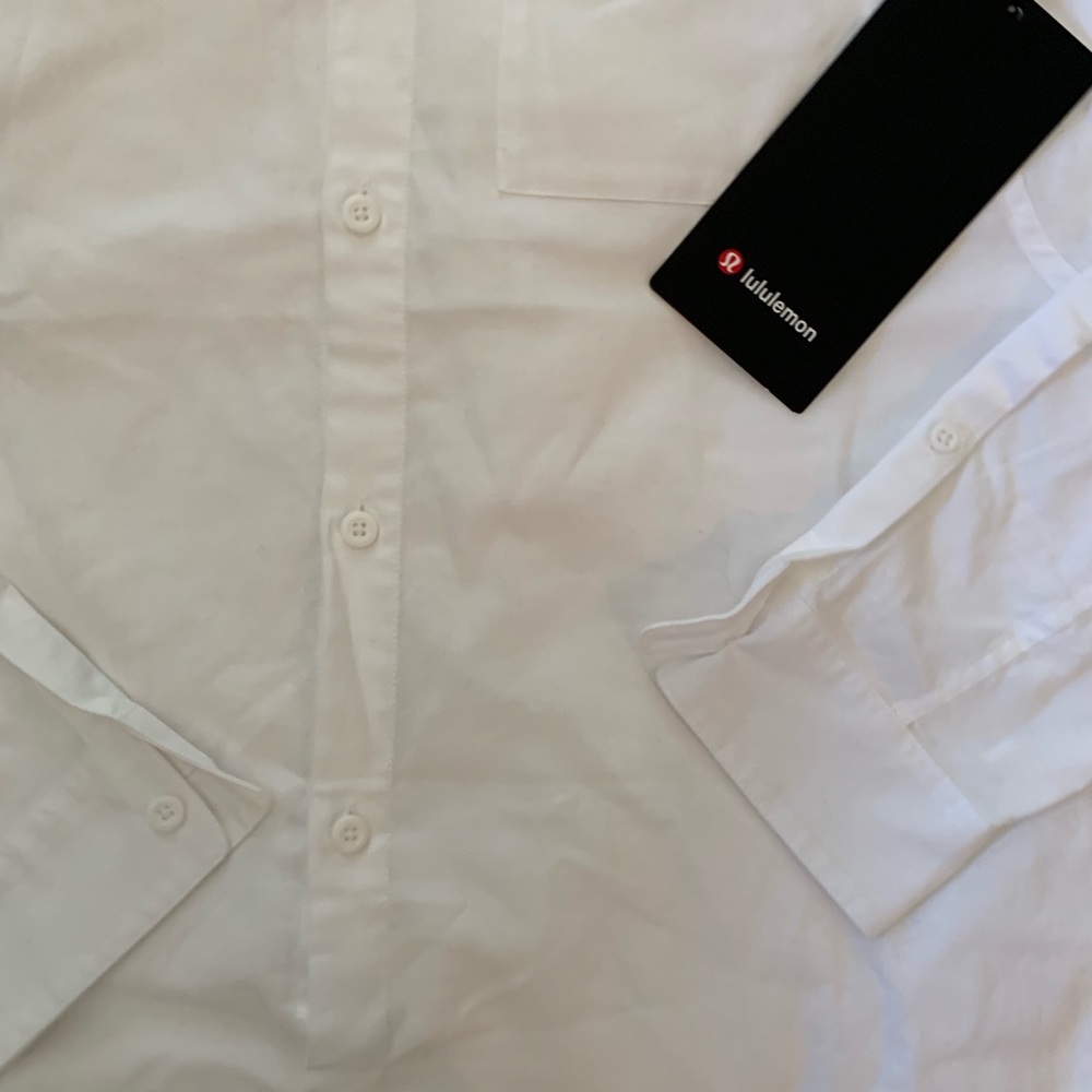 Lululemon all town button down white long sleeve - Picture 3 of 6